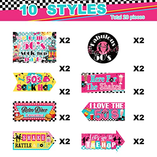 Image of Gueevin 20 Pcs Party Supplies Decorations Home Sign Cutouts for Bulletin Board Party Decorations Supplies(50S)
