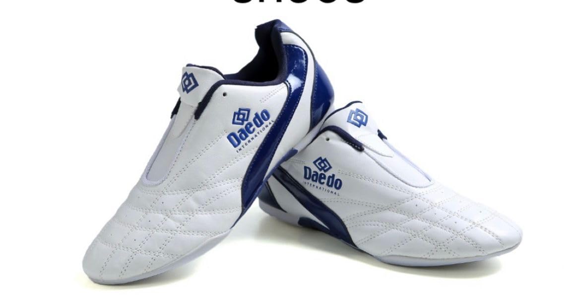 DYNAMICW Branded Taekwondo/Kickboxing/Karate MAT Shoes - 34 Size White/Blue-picture-27