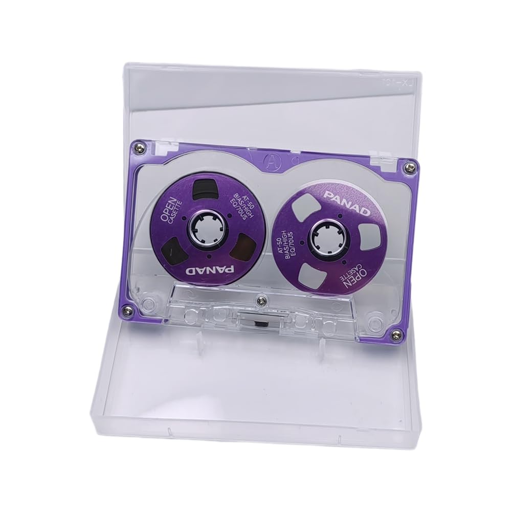Udsknv[Ksl Purple 55 Minutes Reel To Reel Blank Cassette Double-Sided Metal Small Open Disk Blank Cassette Tape Tape Disk Recording Tape