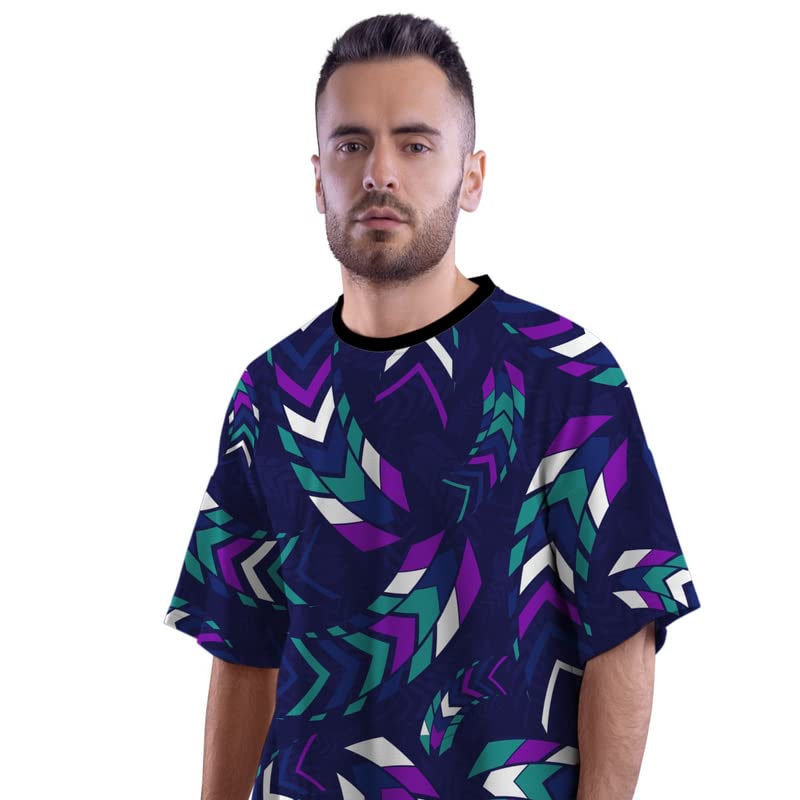 Image of TheYaYaCafe All Over Printed Oversized T-shirts and Shorts Set of Men | Co-ord Set of Men