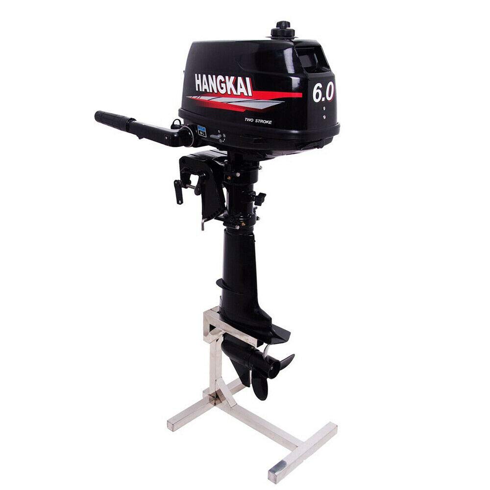 OU BEST CHOOSE Moteur Hors-bord 6CV 2 Temps – 4.4 KW, électrique, Pour Canoë, Kayak, Bateau (manche Courte)