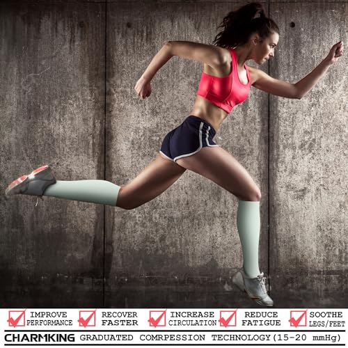 Image of Compression Socks (7 Pairs), 15-20 mmhg is BEST Graduated Athletic & Medical for Men & Women, Running, Flight, Travel, Nurses, Pregnant - Boost Performance, Blood Circulation
