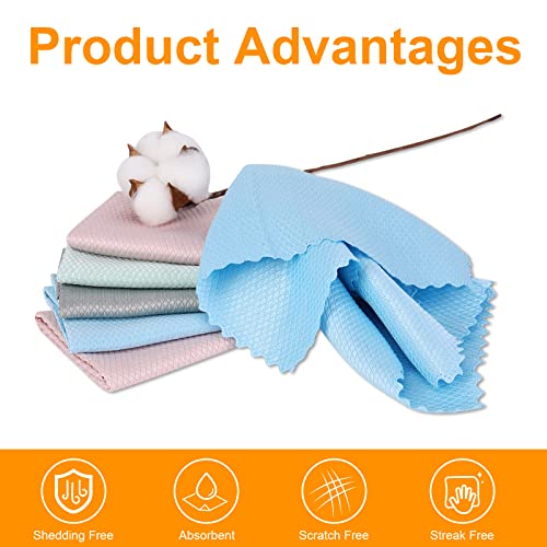 Microfiber Streak Free Cleaning Cloth Multi-Functional Reusable Lint Free Cloths Fish Scale Towels Easy To Clean Car，Mirror，Glass，Stainless Steel，Bowl，Table Set Of 12 Pcs Size：12*15.8Inch #TOP1