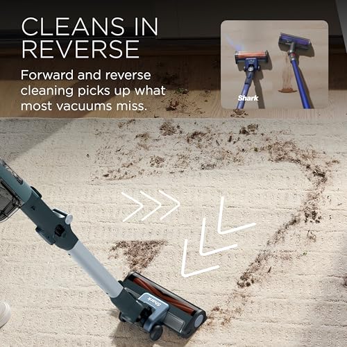 Image of Shark PowerDetect Speed Clean & Empty Cordless Stick Vacuum | Luxe Collection, Powerful Suction, HEPA Filtration, Carpet & Hard Floor, Portable, Vacuum for Pet Hair, Harbor Slate, IA3246BL