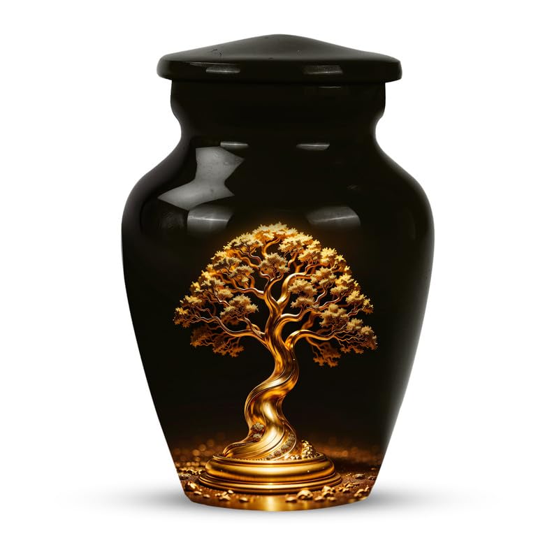 Yatskia Tree of Life Mini Keepsake Urn - Small Metal Urn for Human Ashes (Size - 3inch, 1 pcs)