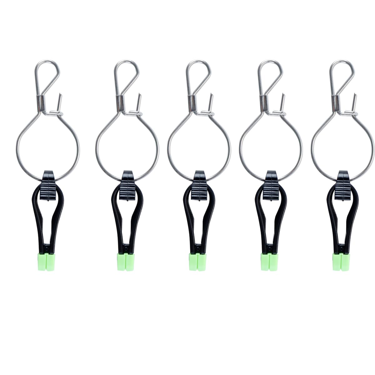 POFET 5 clips de liberación de downrigger, agarre ajustable con clip de liberación de 10 cm y broches de línea larga