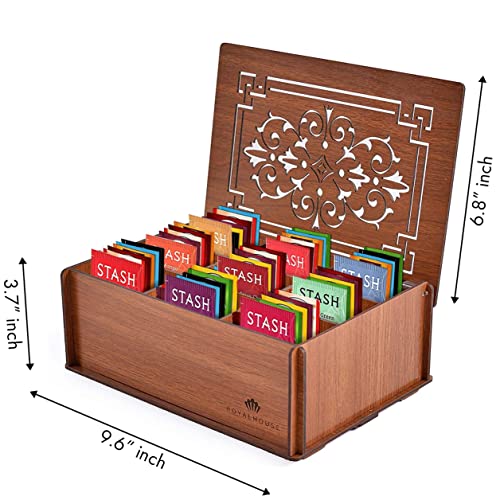 Stash Tea Bags Sampler Assortment Box - 80 Count - Perfect Variety Pack In Wood (Mdf) Gift Box - Gift For Family, Friends, Coworker (Brown) #TOP1