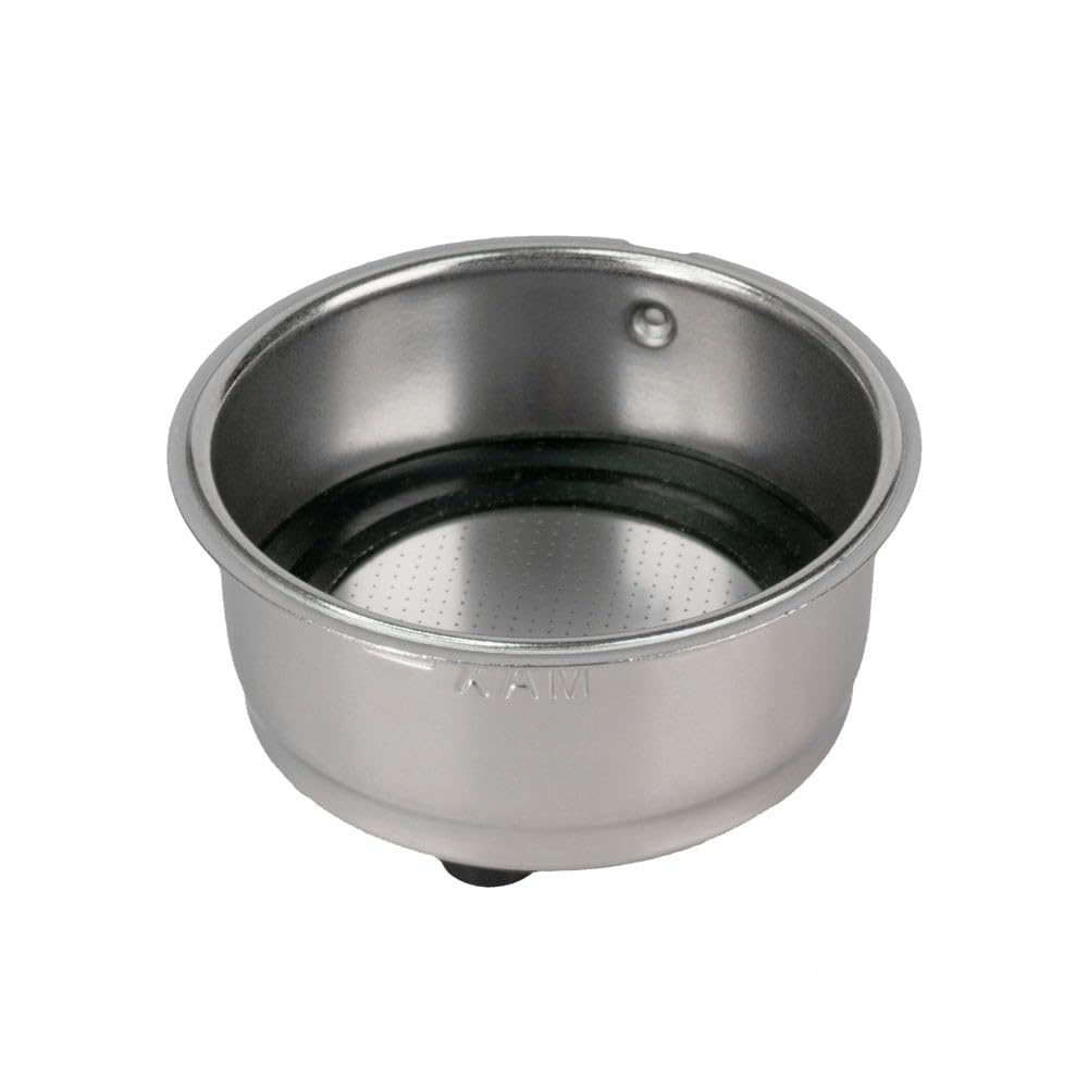 51mm Stainless Steel Coffee Filter Double Layer 2 Cups Filter Basket Stainless Steel Portafilter Basket Espresso Handle Compatible for Delonghi Derlla Portafilter Coffee Machine (1 Pack)-image-47