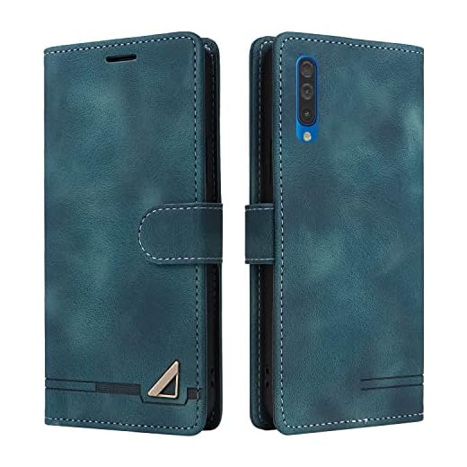 OKZone Kompatibel mit Samsung Galaxy A50/A50S/A30S Hülle, Halterung Standfunktion Kartenfach Wallet Schutzhülle Stoßfest Premium Leder Schutzhülle Handyhülle für Samsung Galaxy A50/A50S/A30S (Grün)