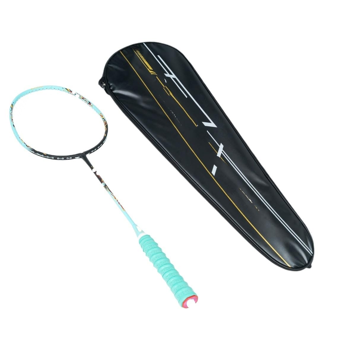 Badminton Set Racchetta da Badminton bilanciata in Fibra di Carbonio, Peso predefinito 24 libbre, 2 Colori Disponibili, Adatta ai Principianti