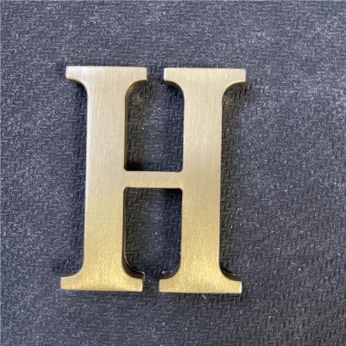Adhesivo de latón macizo de 2.6 pulgadas, letras inglesas, adorno de letras del alfabeto de metal, letras y números autoadhesivos de pared, señalización de dirección de casa, números de puerta,