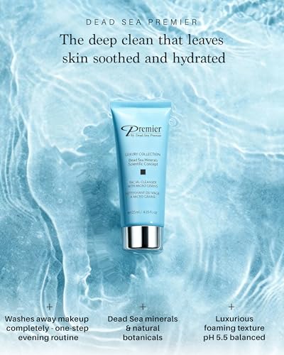 Premier Dead Sea Facial Cleanser/Face Wash - with essential oils & Dead Sea minerals