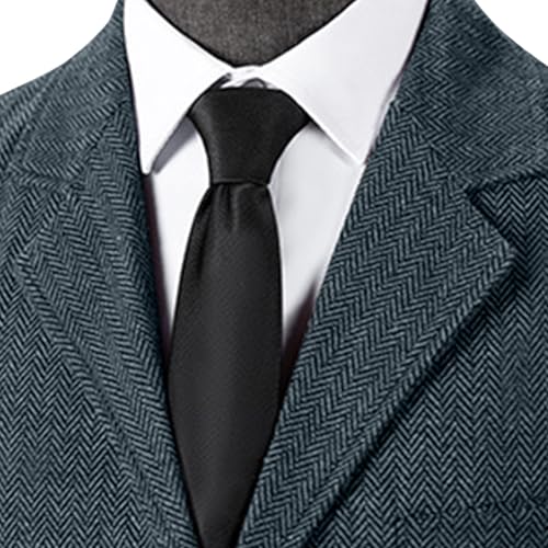 Mens Tweed Suit Vest Classic Regular Fit Herringbone Wool Casual Lapel Waistcoat for Party Wedding Prom4