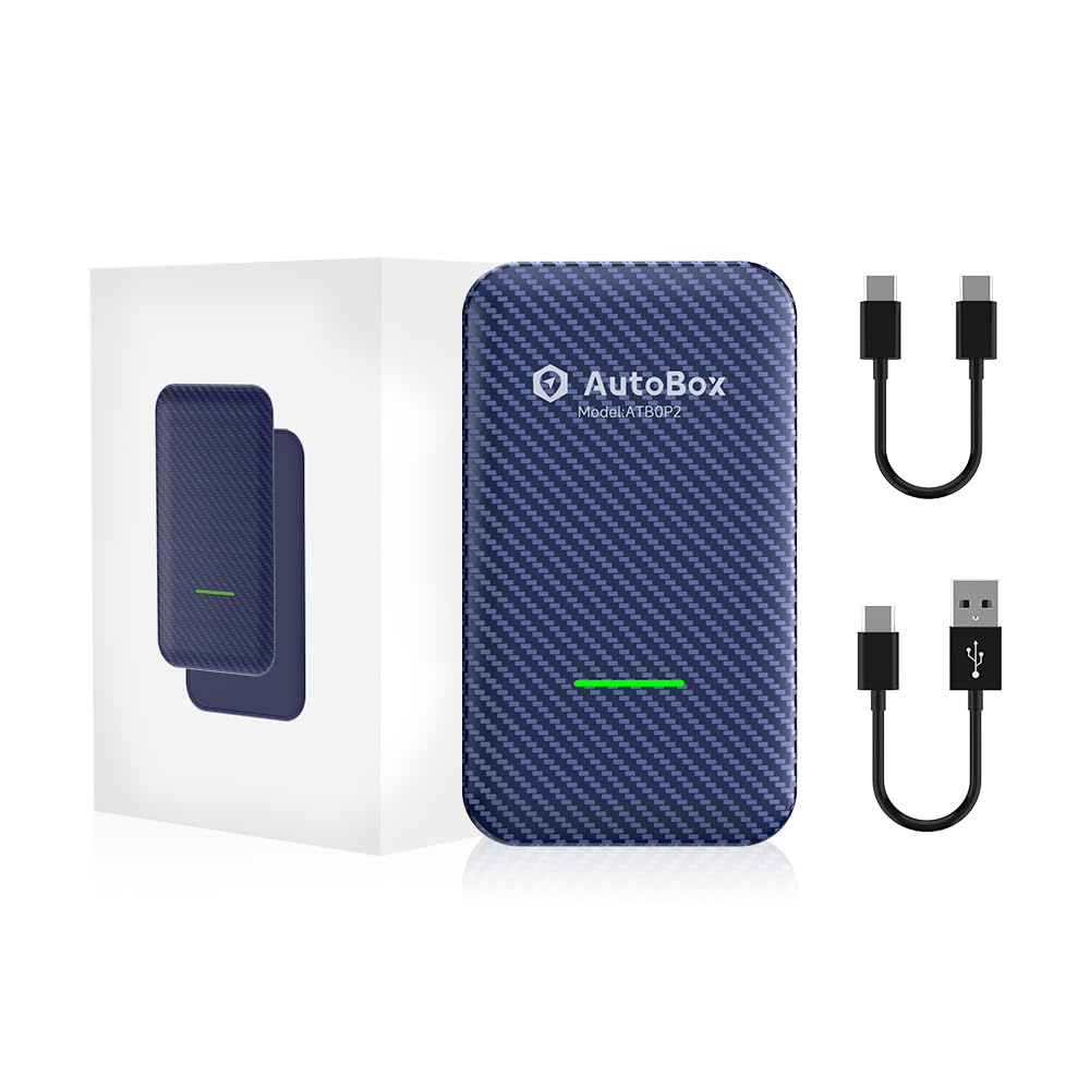 Autobox 4.0 Wireless Android Auto/CarPlay Adapter,Convert Factory Wired CarPlay to Wireless CarPlay/AA,Supports Online Update, Online Message/Navigation/Music and etc.