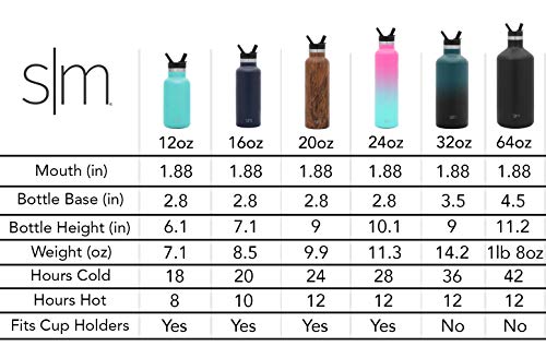 image for Simple Modern 24oz Ascent Water Bottle with Straw Lid - Stainless Stee