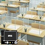 Clear Protective Sneeze Guard,Classroom Privacy Shields for Student Desks Desk Partitions Desktop...
