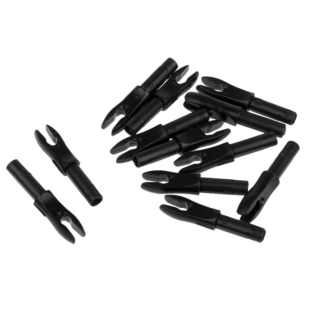 MERISHOPP 12 Pieces Plastic Archery Precision Nocks for ID 4.2mm Arrow Shaft Black | Sporting Goods | Outdoor Sports | Archery | Arrows & Parts | Nocks