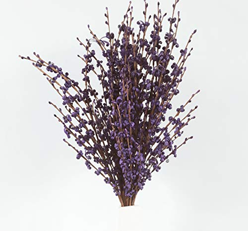 NOLAST 10pcs Artificial Flowers Fake Flower Faux Tall Pussy Willow Branches Long Stems for Vase Wedding Home Office Party Hotel Restaurant Decoration (Dark Purple)