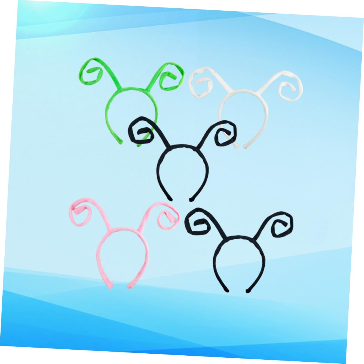 FRCOLOR 3 Juegos De Diademas Con Antena Única Para El Cabello Elegantes Diademas Para Damas Para El Cabello Y La Cabeza 5 Piezas X 3
