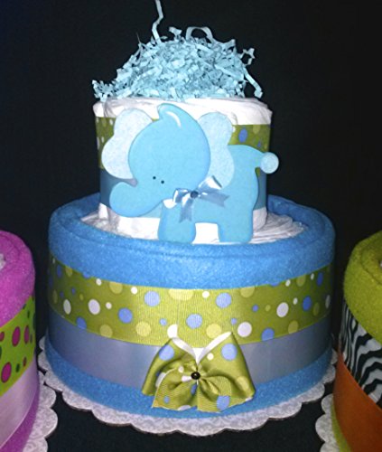 Elephant Diaper Cake Baby Shower Centerpiece or Gift By Little Kg Dreams
