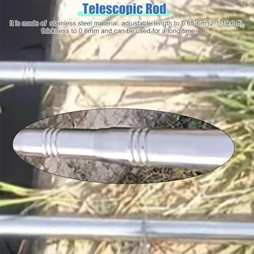Kit d'échantillonnage d'eau télescopique avec louche en métal graduée 0,65-1,5m