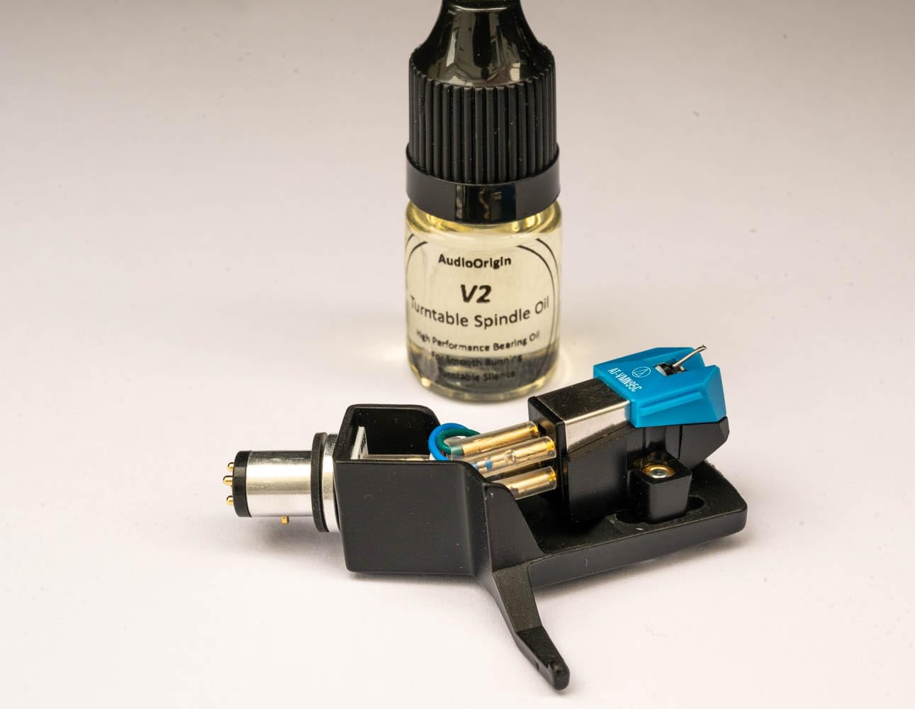 Black Straight Tonearm Headshell, AT-VM95C Cartridge, Diamond Stylus for TEAC TN3B, TN280BTBK, TN300, TN280 - Image 2