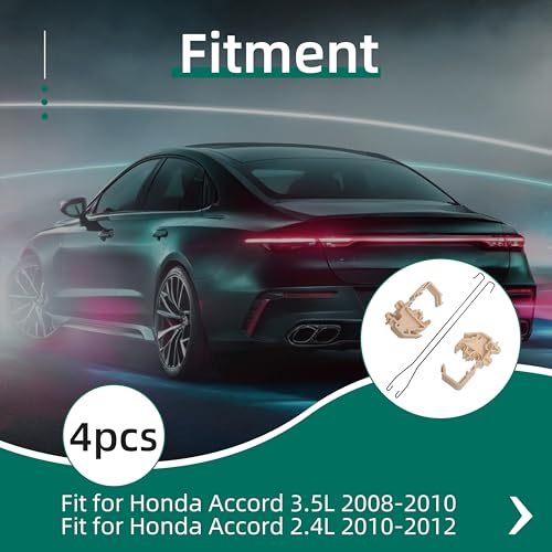 Image of 2PCS Trunk Lid Torsion Spring Kit with 2 Spring Clips fit for Honda Accord 3.5L 2008-2010 2.4L 2010-2012, Driver & Passenger Side Trunk Opener Spring Replaces 74872TA0A00 74871TA0G00