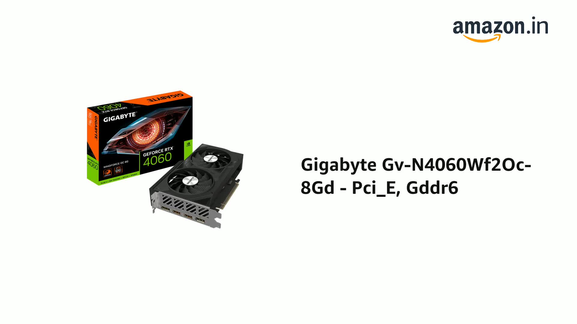 Amazon.in: Buy Gigabyte GV-N4060WF2OC-8GD Online at Low Prices in