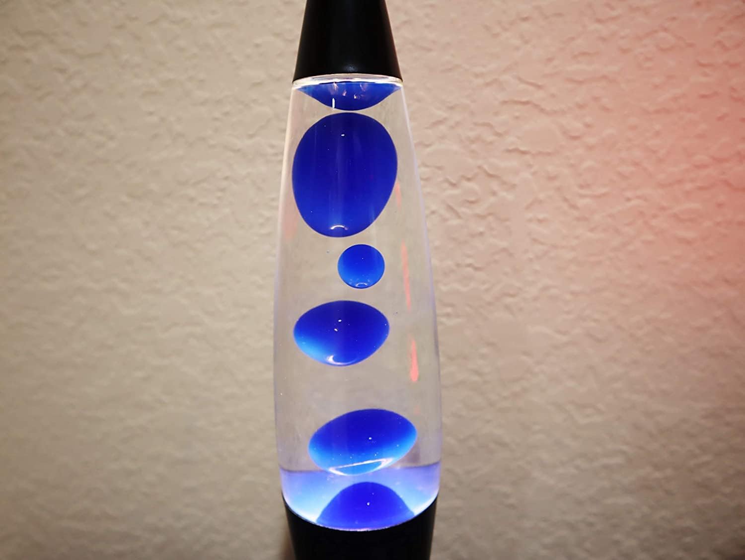Aryellys Table Lamp 16" Bedside Lamp, Clear liquid Desk Lamp with Blue Lava Lamp Wax, Lava Lamps for Adults Nightstand Lamp for bedroom and Home Decor - Bulb included