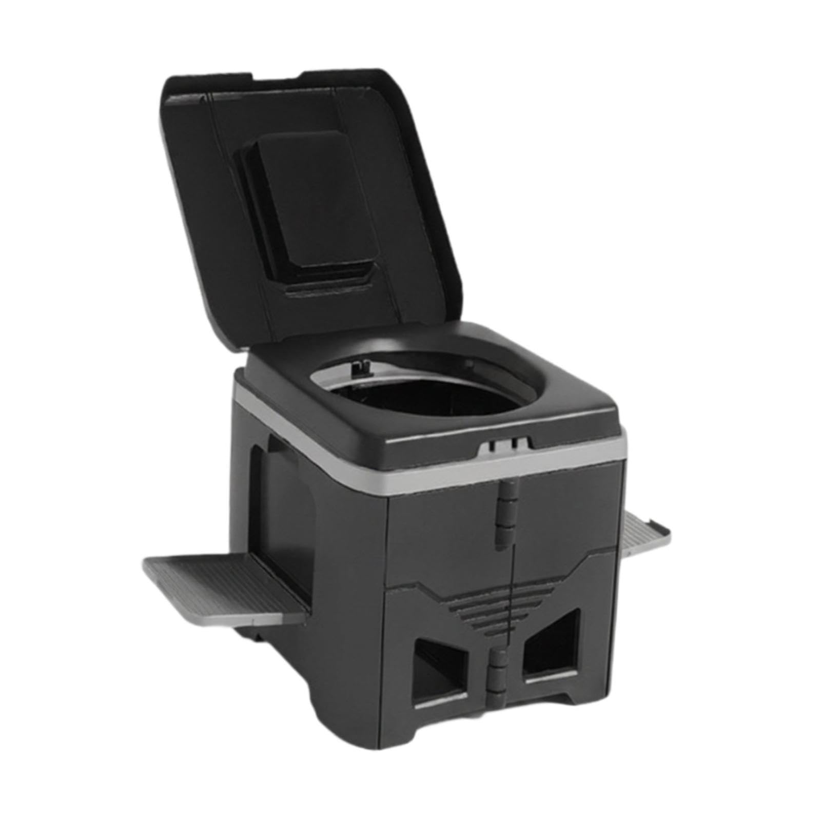 Inodoro Portátil Compacto Plegable Sanitario Asiento con Tapa Multifuncional Material PP Fácil Mantenimiento Adecuado para Adultos Niños Camping Viaje