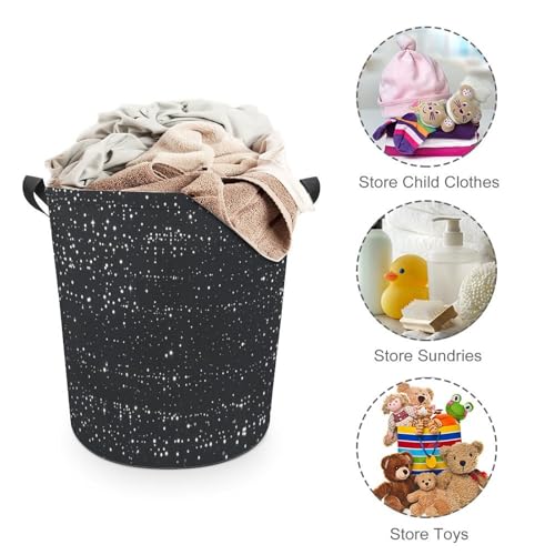 Grand panier à linge imperméable noir de qualité supérieure
