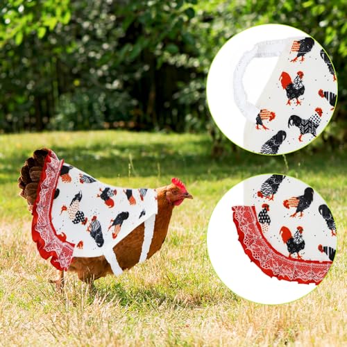image for Dohia Hen Saddle Apron Hen Apron with Elastic Straps Waterproof Chicke