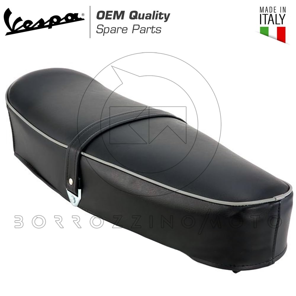 CZARNE SIODŁO DŁUGIE DO PIAGGIO VESPA 125 Wiosna, 90, 50S, 50 Special, ET3, 50 E