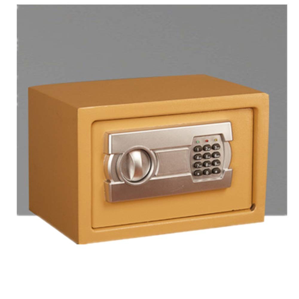 Kaseta na pieniądze Elektroniczna kasetka Bezpieczeństwo Cyfrowy sejf na gotówkę Stal/Złoty/31X20X20Cm