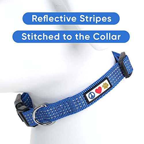 Collar Reflectante Pawtitas para Perros Pequeños Talla S Azul miniatura 3