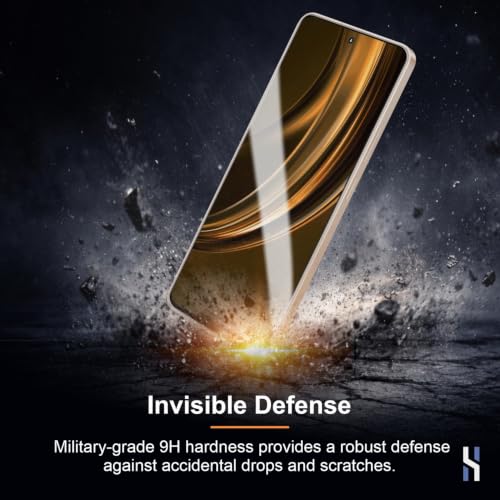 Image of Tempered Glass for Realme 15 Lite - Military Grade 9H Screen Guard, Anti-Scratch, Shatterproof, Edge to Edge Full Coverage - Black Border