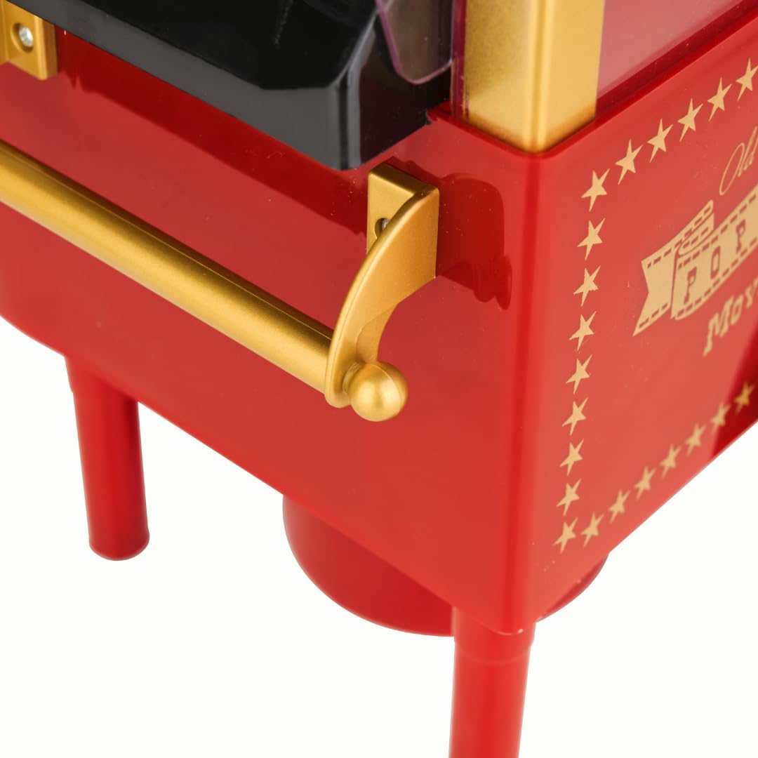 NK Popcornmaschine Retro 1.200W Heißluft – Popcorn Maker Ohne Öl, 0.3L Klein und Kompakt, Schnelle Zubereitung in 2 Min, Für Zuhause, Vintage Design