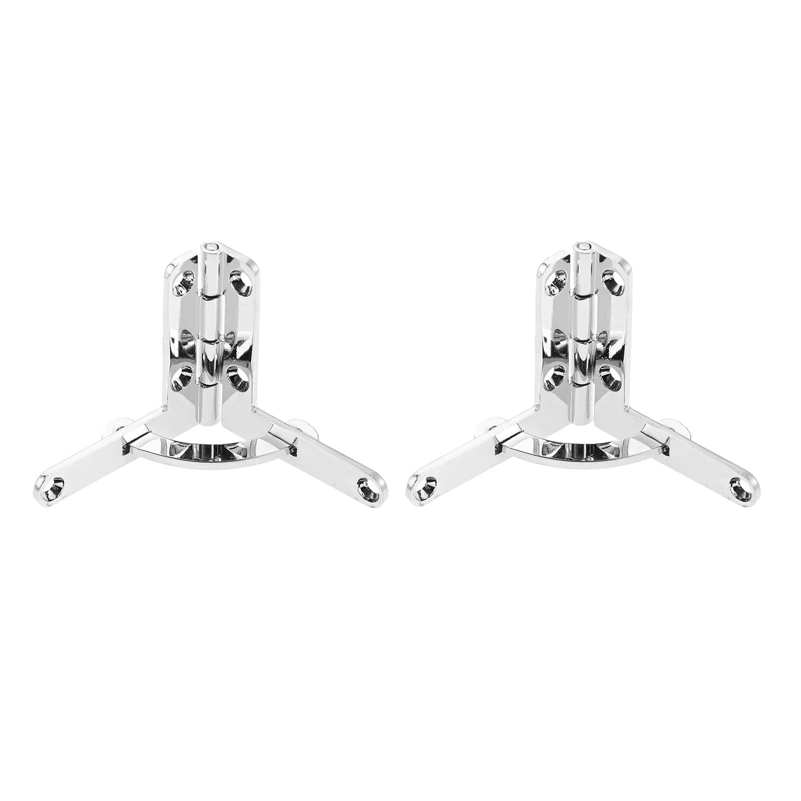 Rmwkrmogrf Silver Gold/ 90 Degree Hinges Spring Support Hinge Frame Case Wooden Furniture Hardware 2Pcs ﻿(Silver)