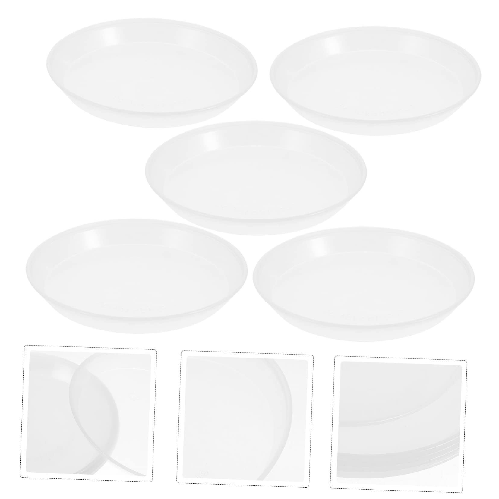 GOOHOCHY 5Pcs Portable Plates for Camping Barbecue Lightweight Disposable Food Serving Dishes Outdoor Snack Containers for Parties and Picnics