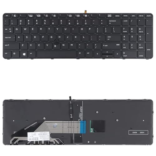 ラップトップアクセサリキーボード HP Probook 650 G2 G3 655 G3 450 G3 841137-001米国バージョンキーボードとバックライトとポインティング