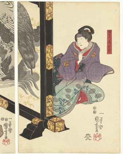Impression Sur Toile Kuniyoshi Peinture Pour Décoration Salon Asiatique