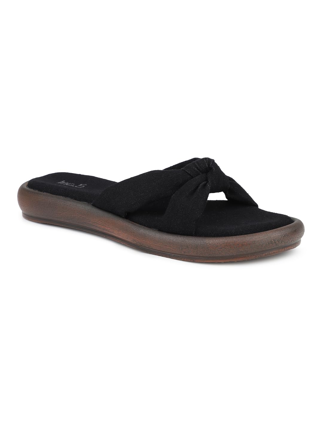 Inc.5 Women Black Open Toe Flats with Knot Detail (B0CNKMZN3P) Amazon Price History, Amazon Price Tracker