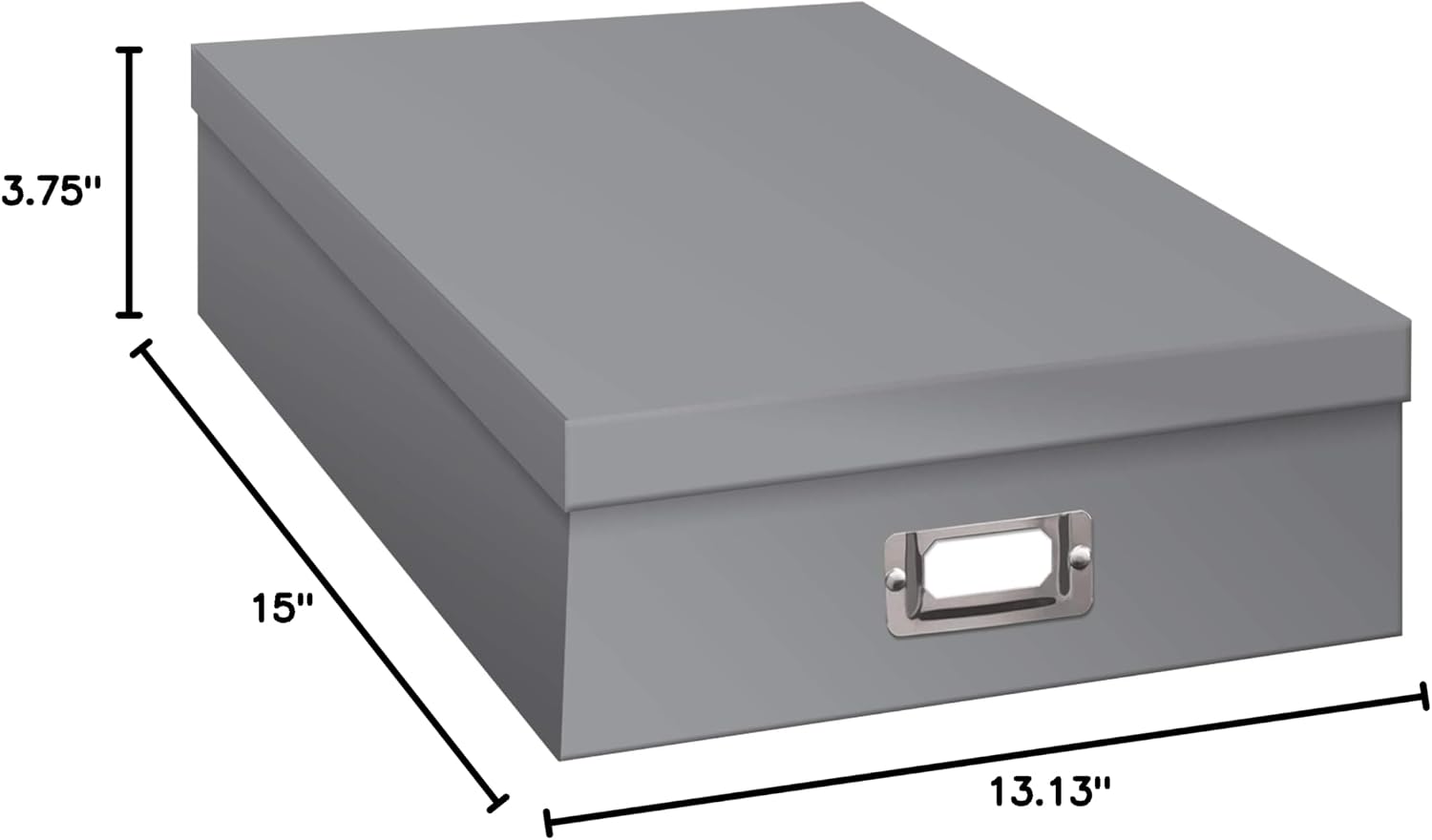 Jumbo Scrapbook Storage Box, Gray