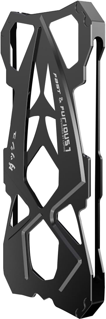 ShineMind Roadster Aluminium Alloy Metal Bumper Protective Cases Aluminum Armor Frames Case For iPhone X (Black)