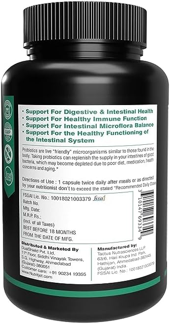 Miniatura 3 de Suplemento de probióticos de 30 mil millones de UFC para mujeres y hombres con 16 cepas, suplemento de probióticos con prebióticos, mejor digestión,