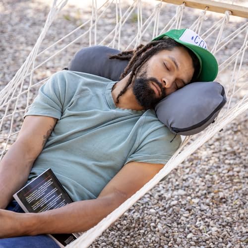 Image of HEST Pro Travel Pillow - 3-in-1 Neck, Body, and Small Travel Pillow - Adjustable Fill for Custom Comfort - Portable and Compact Design - Memory Foam with Washable Cover