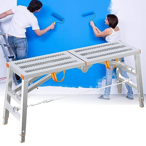 XCHSXYL Banco de Trabajo portátil de Alta Resistencia para Paneles de Yeso con Patas Antideslizantes, Multiusos, para Andamios, Escalera, Taburete, Banco de Trabajo, Limpieza y l