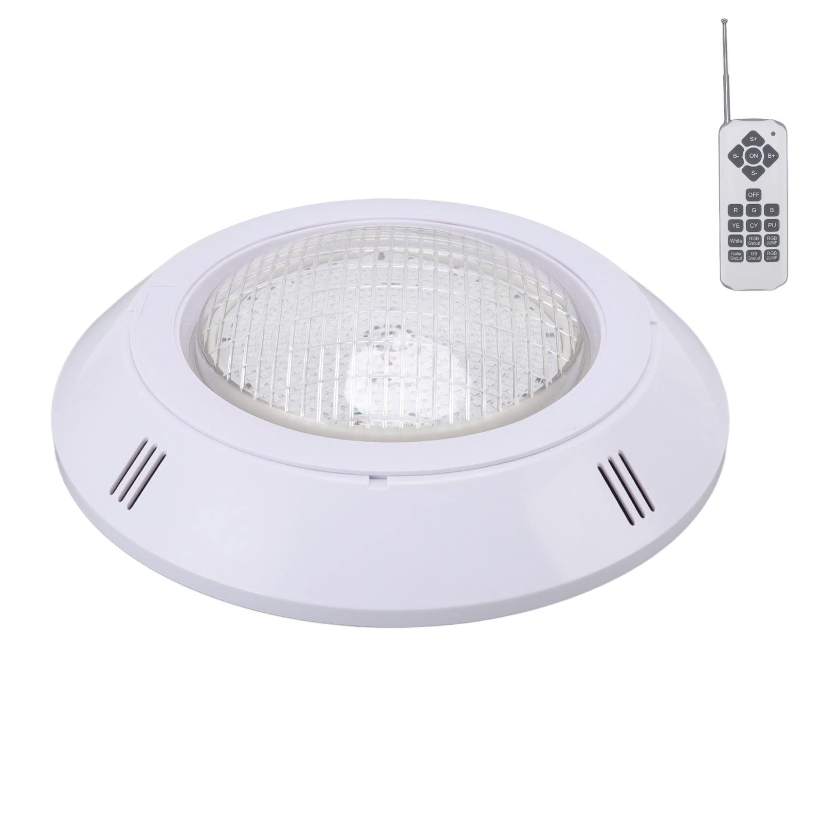Luces LED RGB para Piscina, Luz Subacuática IP68, 12 V, Sumergible de bajo Voltaje, Control Remoto para Piscina, Acuario, Estanque, Fuente, Iluminación ABS Duradero (35W)