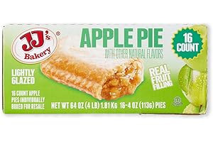 JJ's Bakery Lightly Glazed Lightly Glazed Apple Snack Pie, 4 Ounce Berry Pie