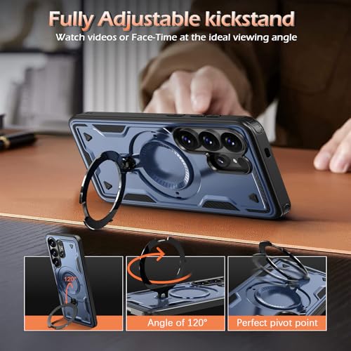 Image of for Samsung Galaxy S26 Ultra Case Magnetic with stand, with Mag-Safe, with Screen Protector, Wireless Charging, Shockproof for Samsung S26 Ultra 5G Phone Case, Ring Holder Cover for Samsung S26 Ultra